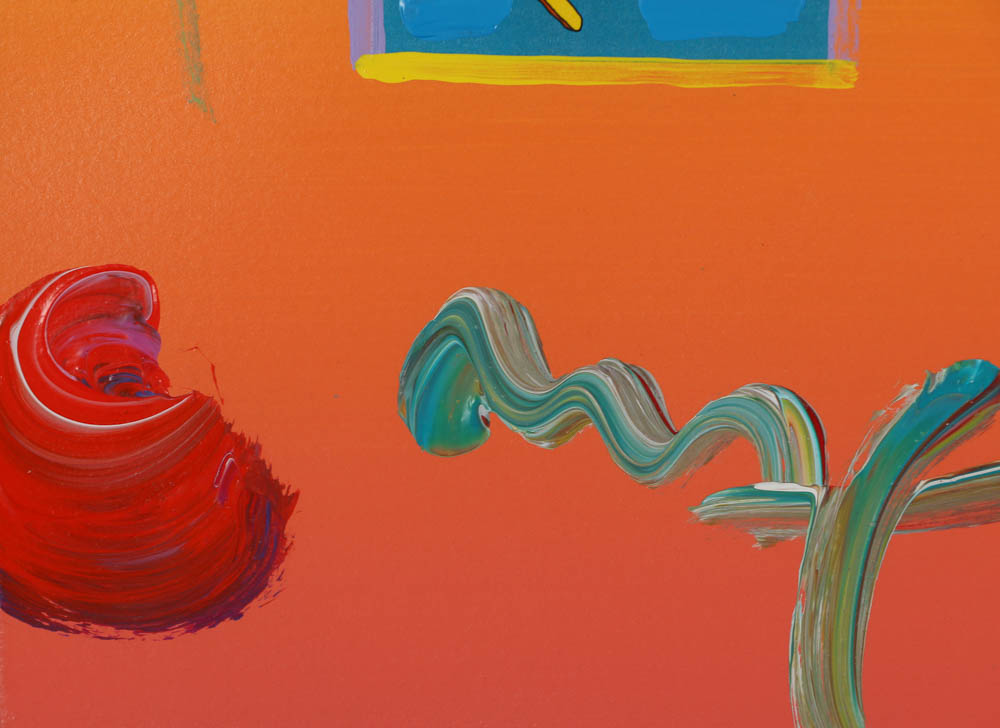 Peter Max Mixed Media "Sunrise Sail (Yellow Sienna)"