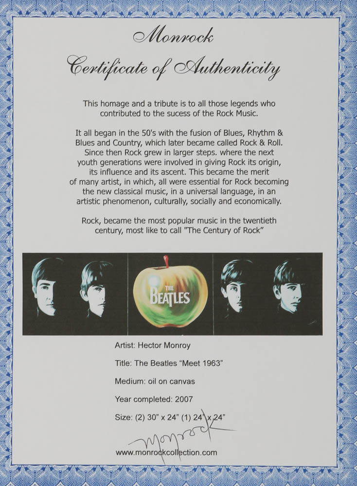 Hector Monroy Oil Painting "The Beatles 'Meet 1963' "