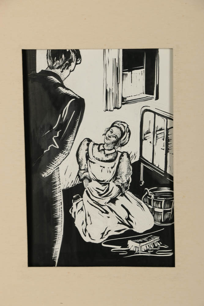 Evelyn Burdett Ink Drawing