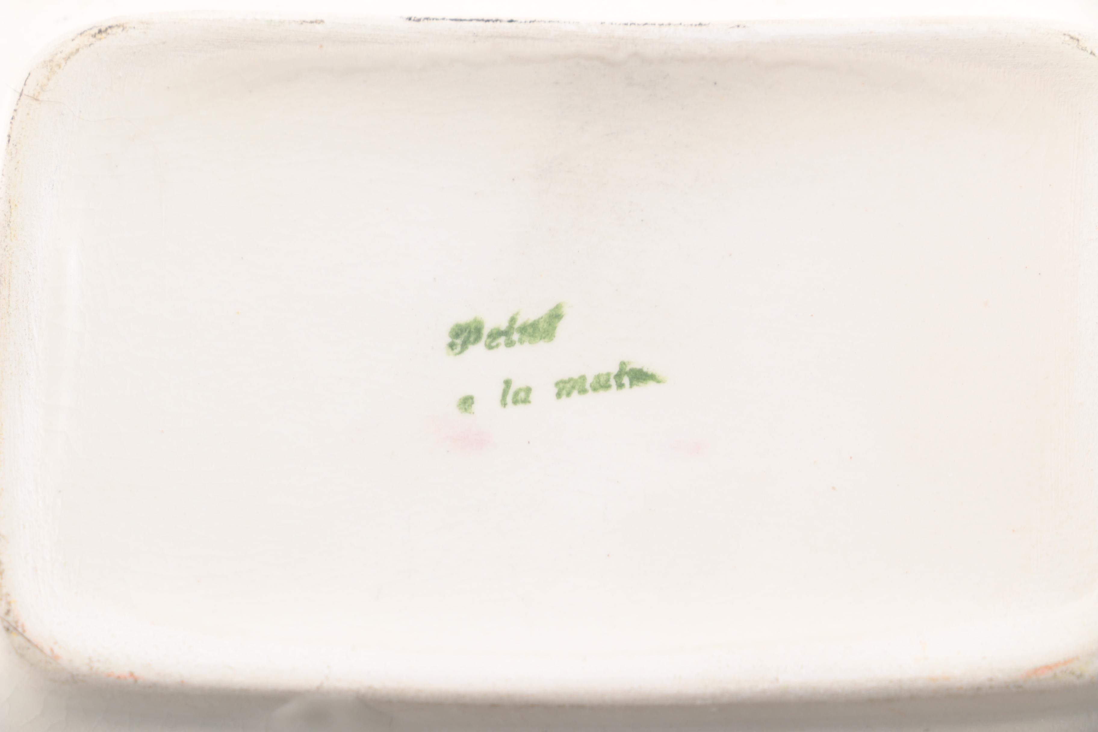 Monaco Souvenir Porcelain Ash Receiver and Porcelain Dish