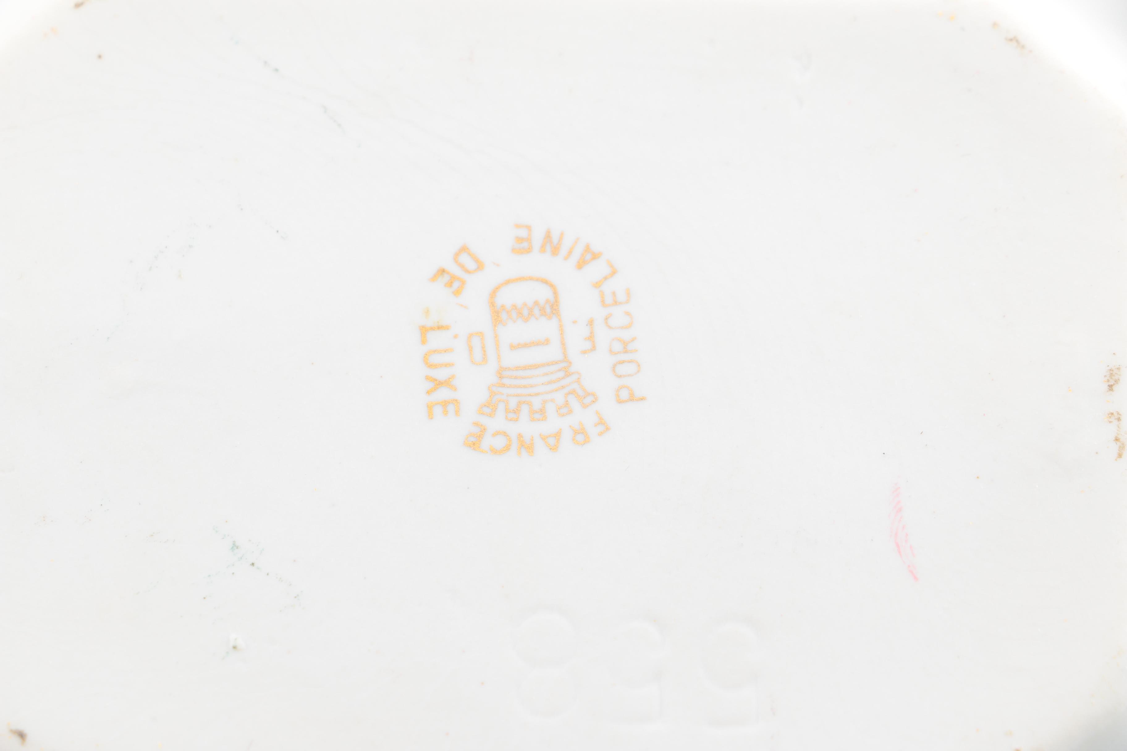 Monaco Souvenir Porcelain Ash Receiver and Porcelain Dish