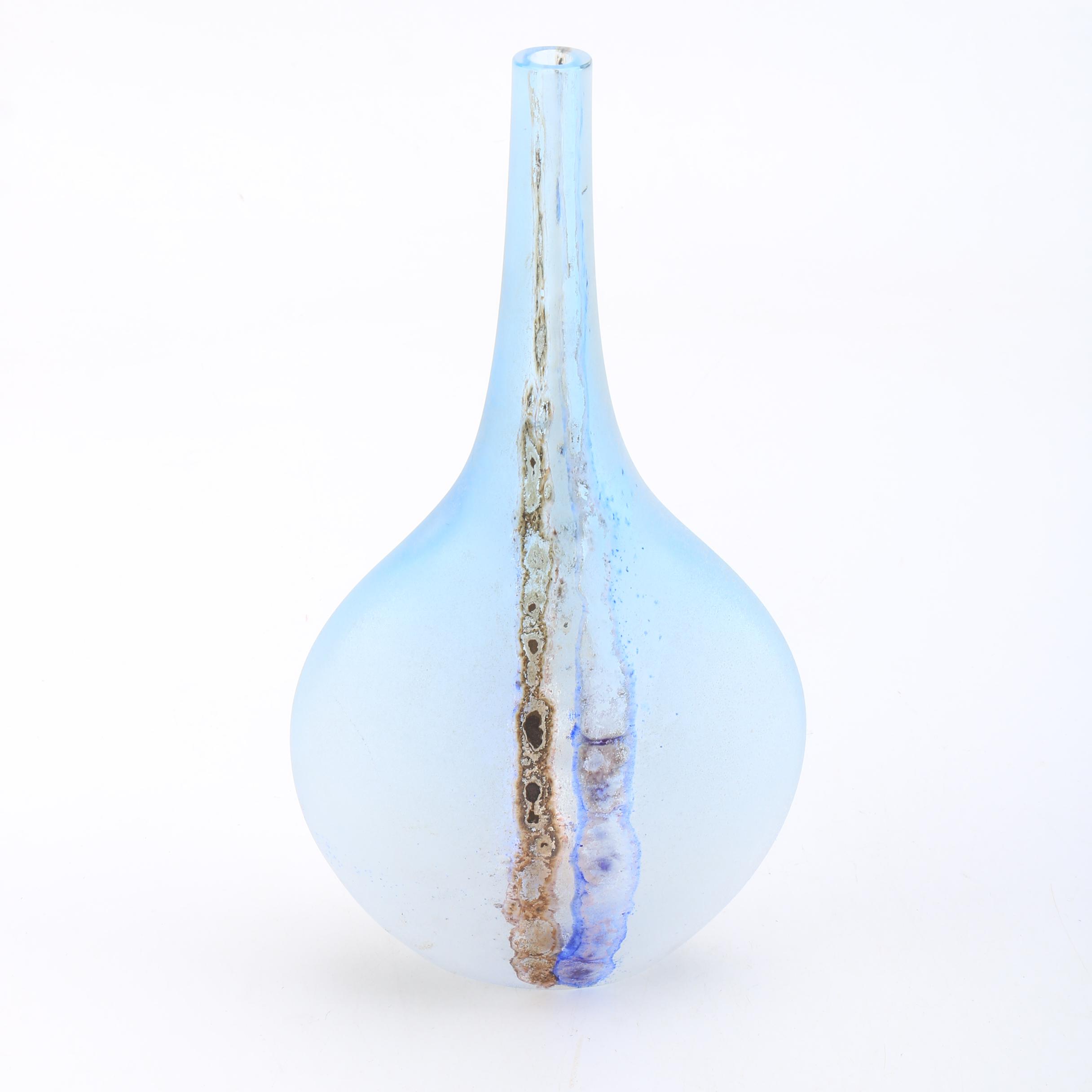 Vintage Alfredo Barbini Murano "Scavo" Glass Vase