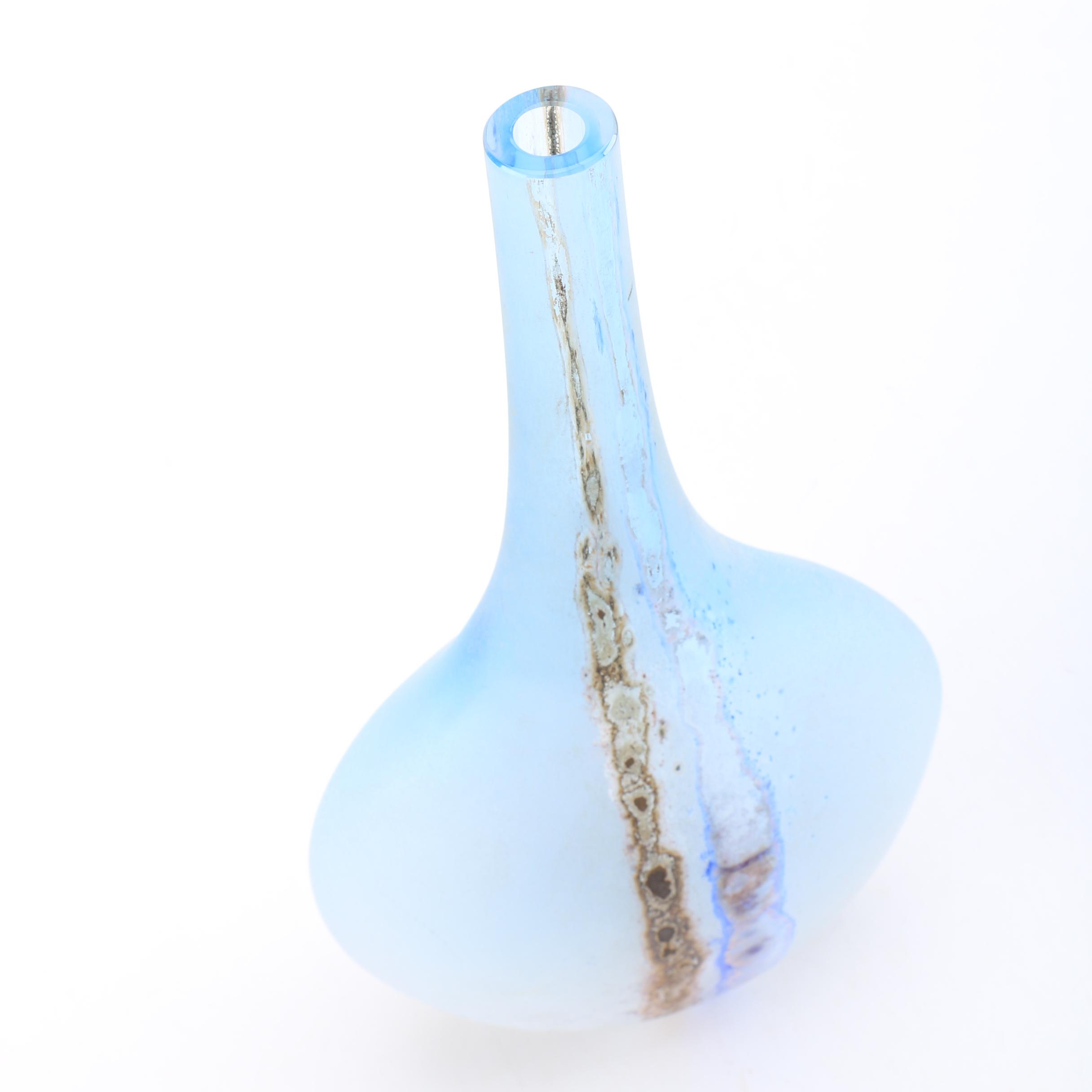 Vintage Alfredo Barbini Murano "Scavo" Glass Vase