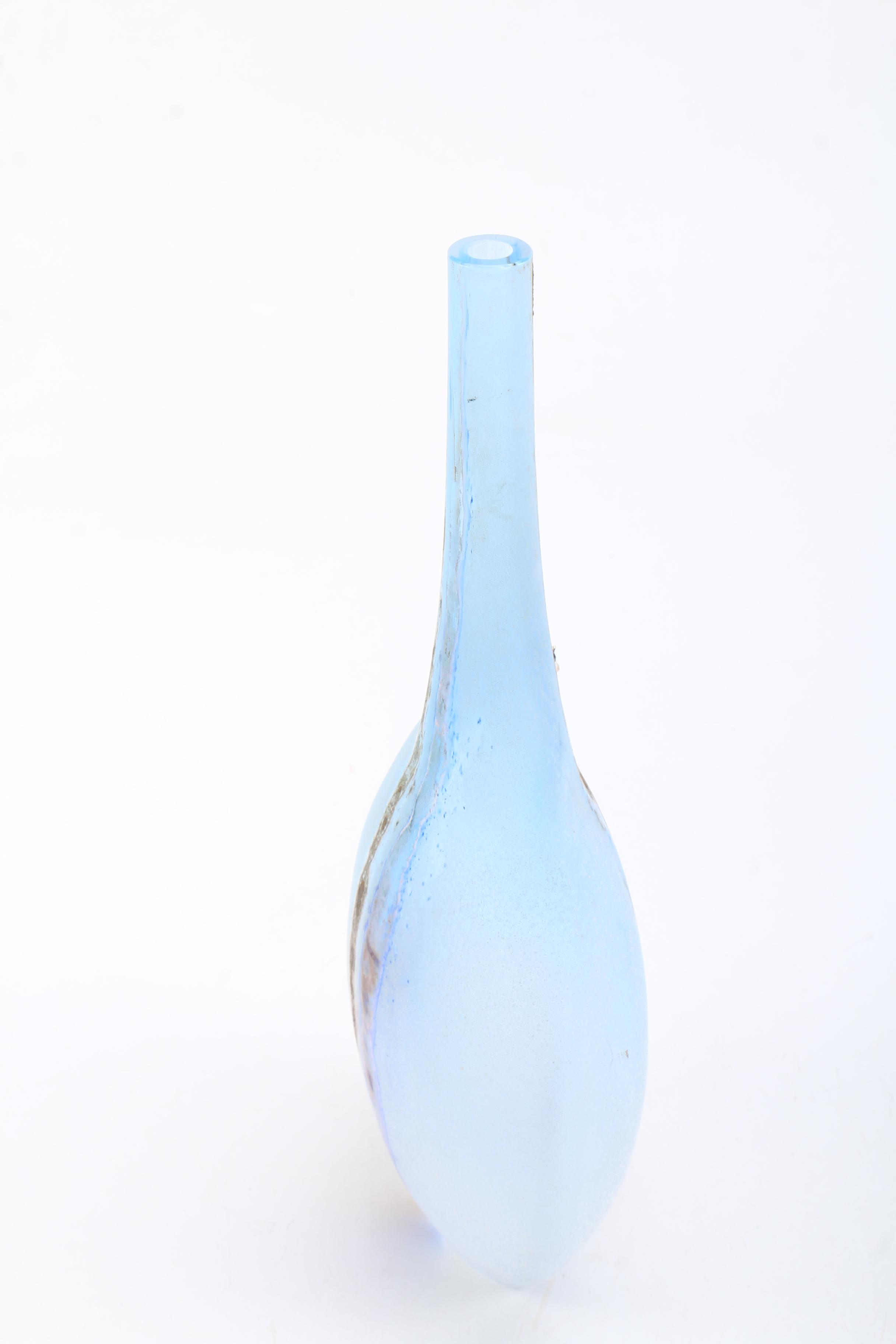 Vintage Alfredo Barbini Murano "Scavo" Glass Vase