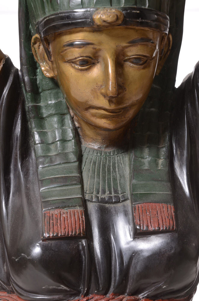 Antique Bronze "Egyptian" Floor Lamp