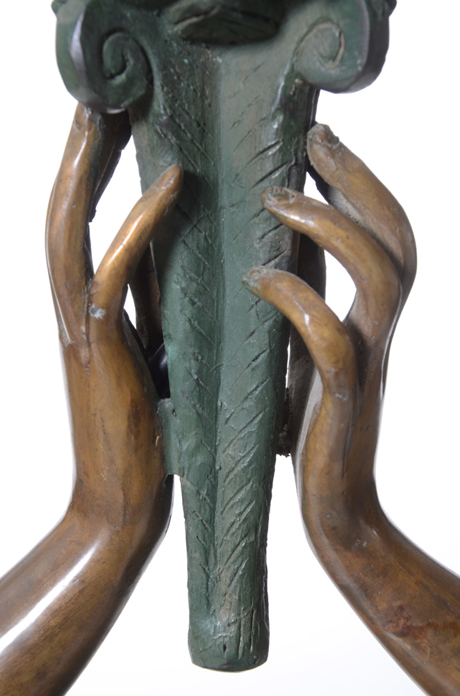 Antique Bronze "Egyptian" Floor Lamp