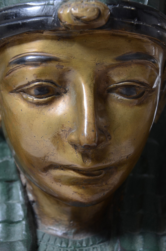 Antique Bronze "Egyptian" Floor Lamp