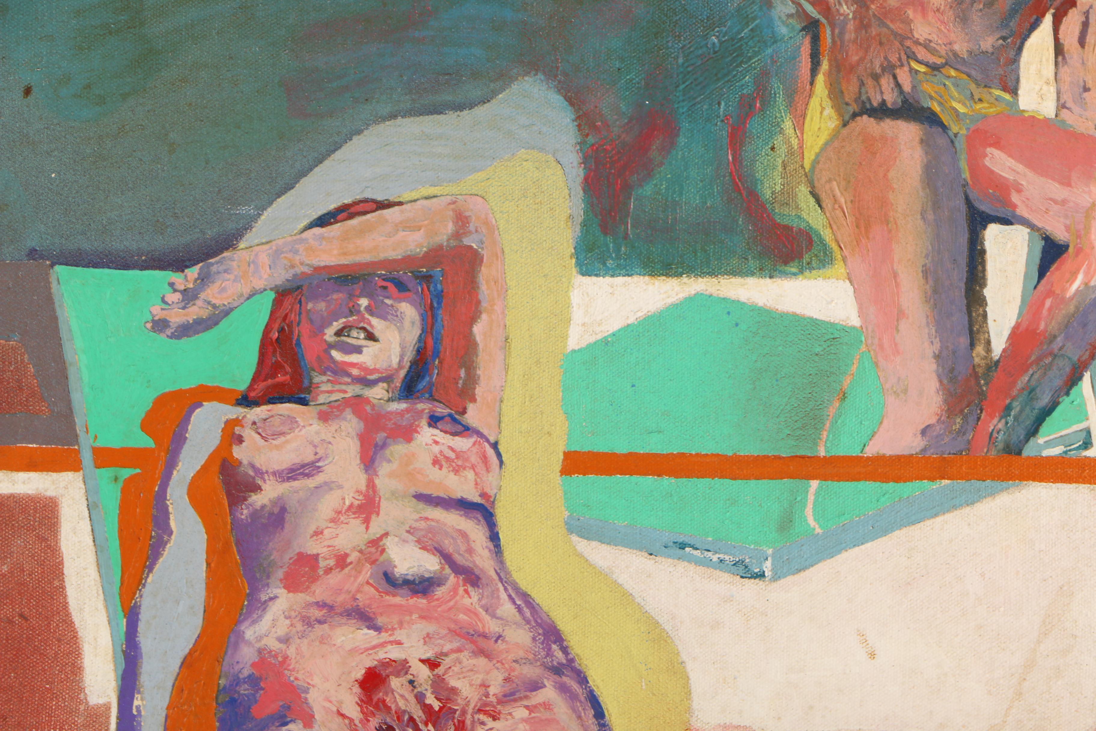 R. Brinton Crocker Oil Painting of Nudes