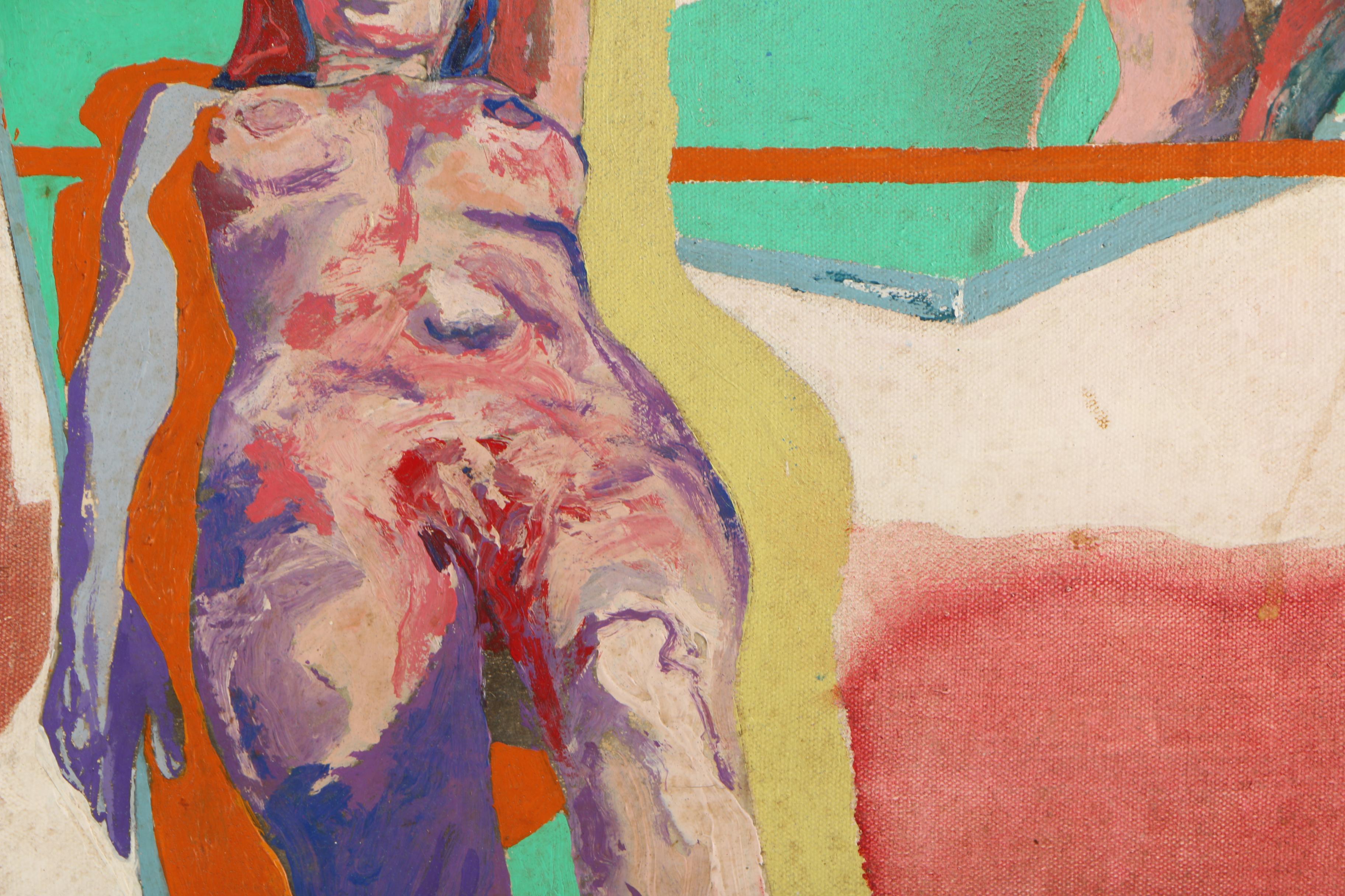 R. Brinton Crocker Oil Painting of Nudes