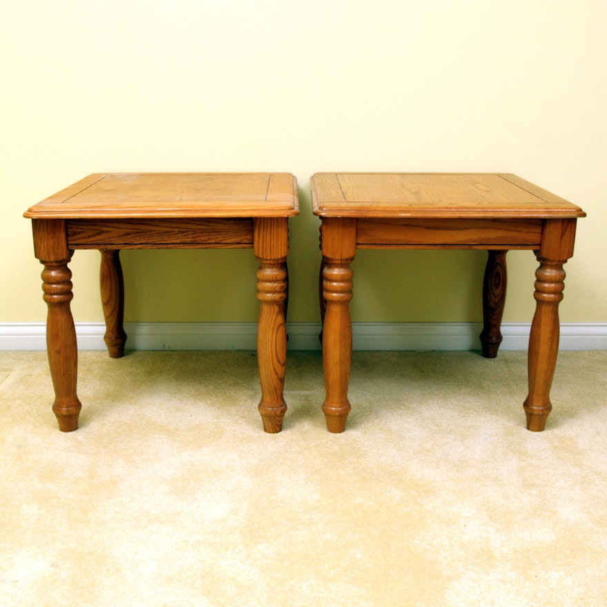 Pair of Country Style End Tables