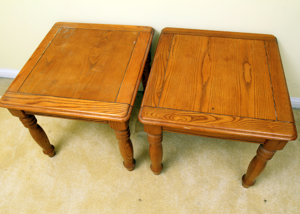 Pair of Country Style End Tables