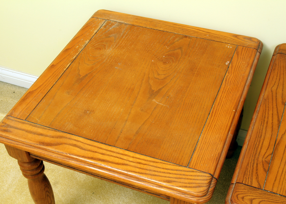Pair of Country Style End Tables
