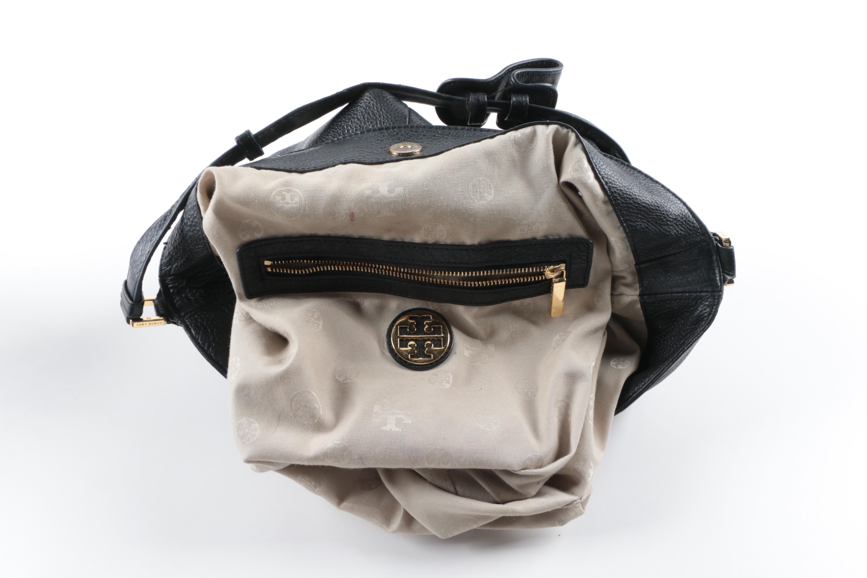 Hobo Tory Burch Black Leather Hobo Satchel