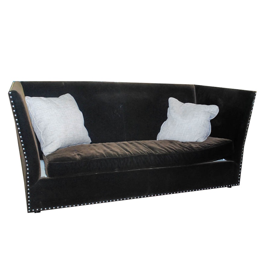 Bernhardt Velvet Knole-Style Sofa