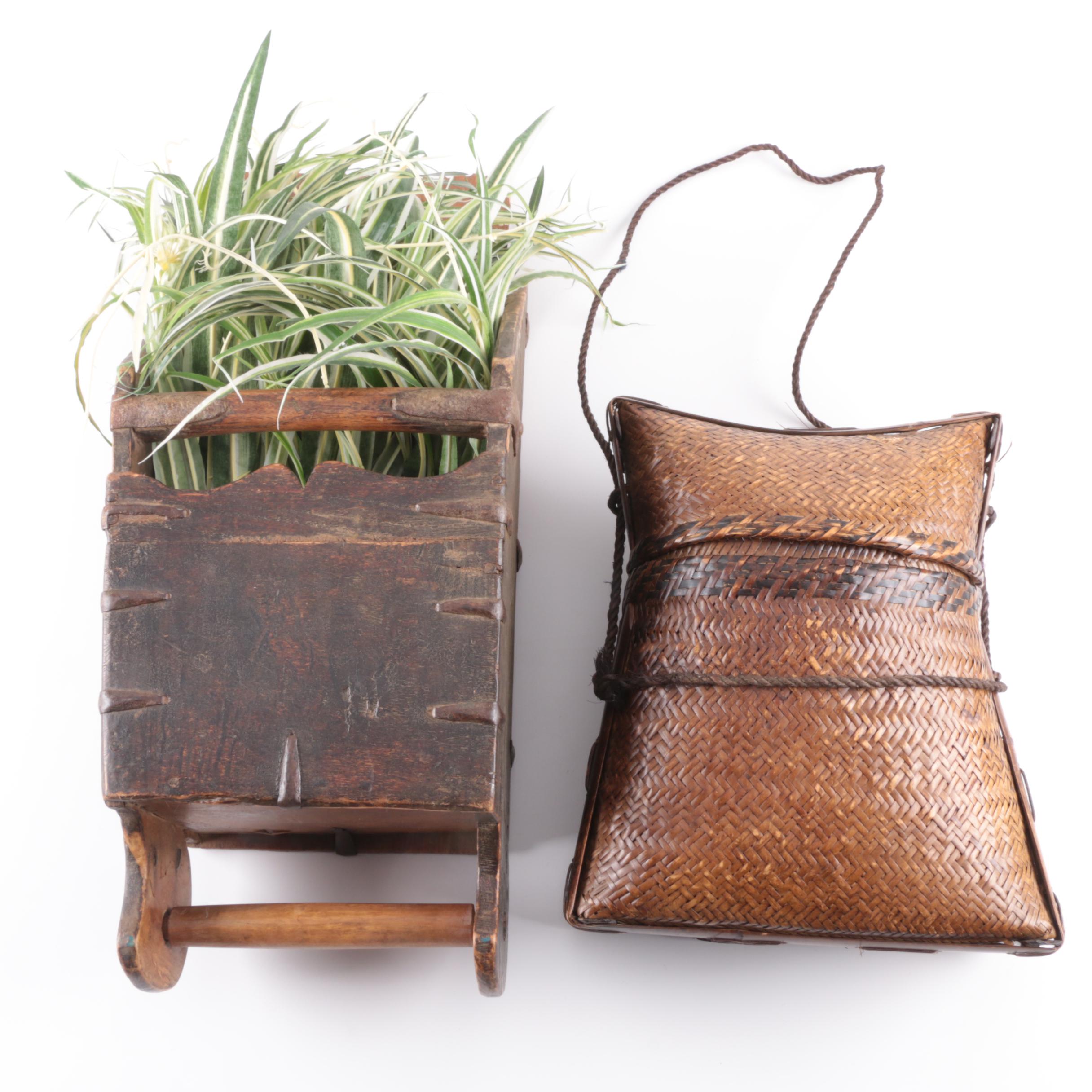 Country Cottage Basket and Hanging Plant Box