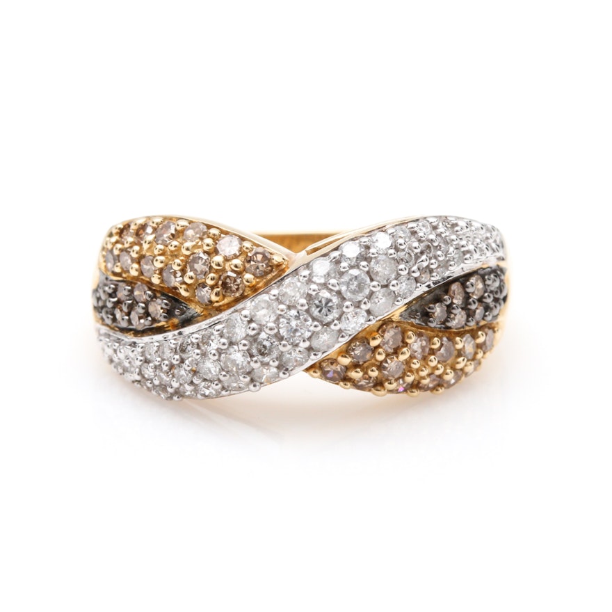 14K Yellow Gold Diamond Ring