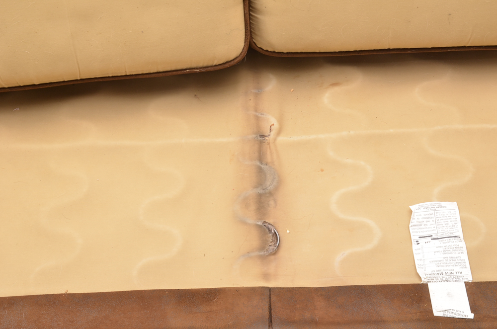 Brown Faux Suede Sofa