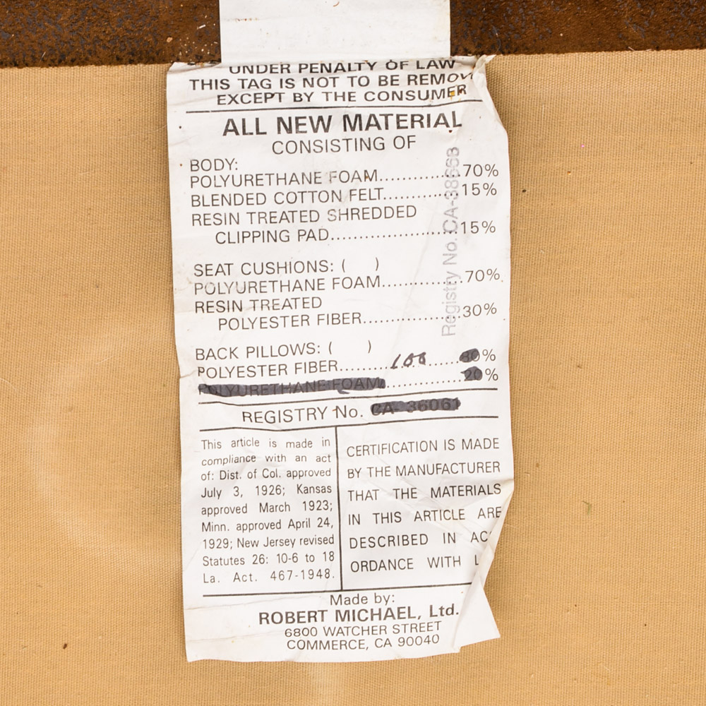 Brown Faux Suede Sofa