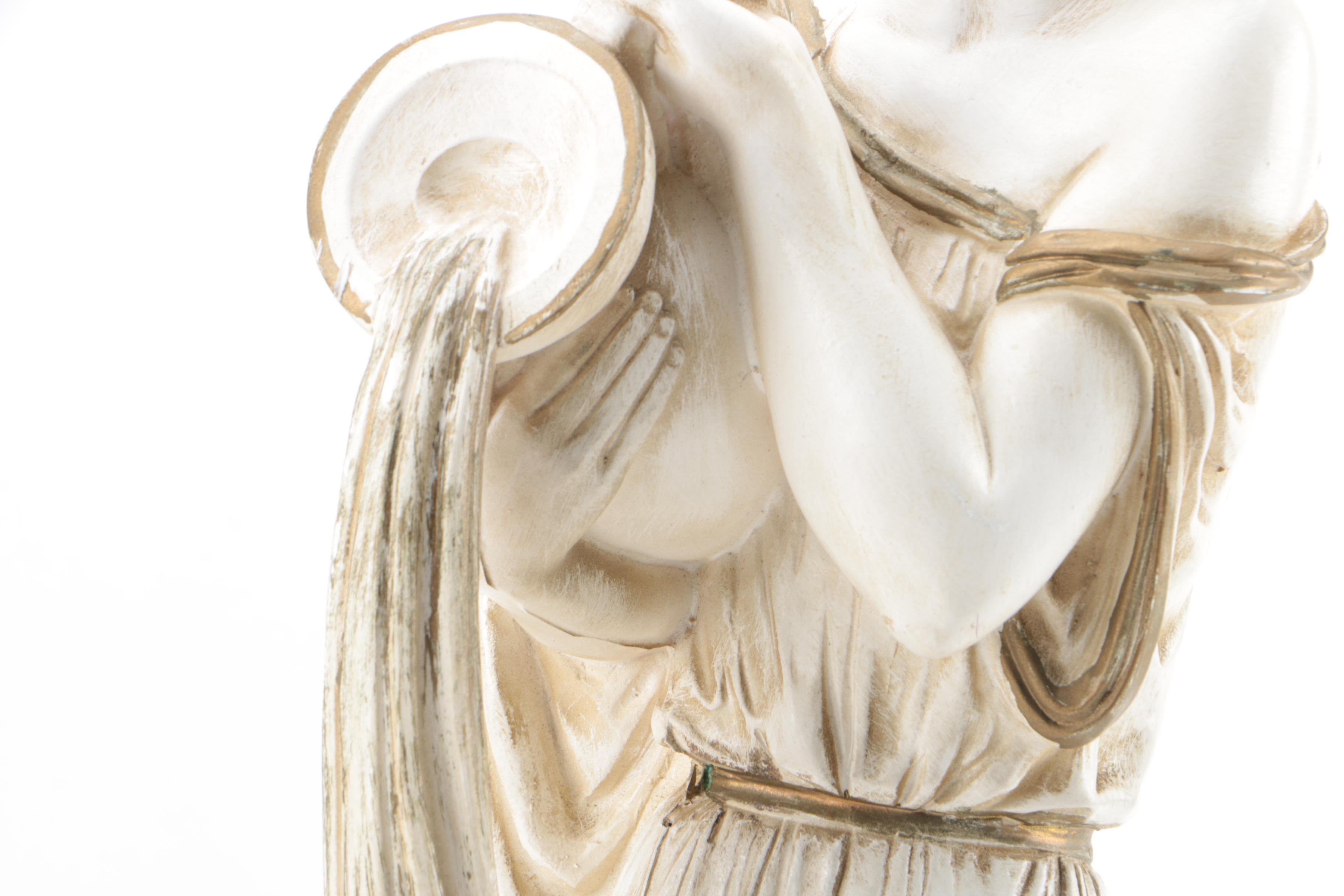 Universal Statuary Corporation 1959 Chalkware Figure of Grecian Woman with Ewer