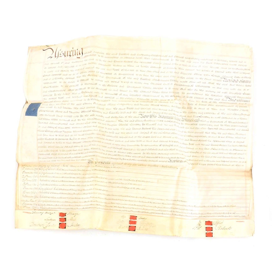Set of Historic Papers of Indenture