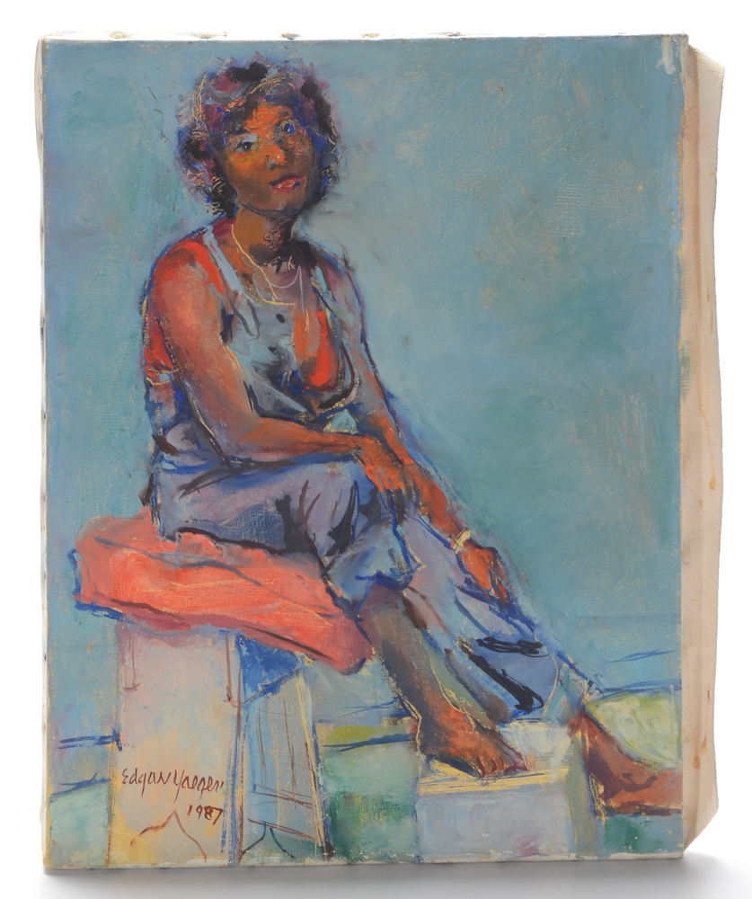 Edgar Yaeger Oil Painting of a Female Figure