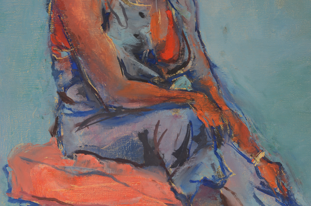 Edgar Yaeger Oil Painting of a Female Figure