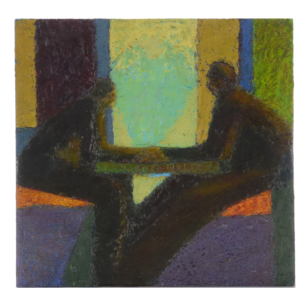 Edgar Hatten Vintage Oil Painting on Board