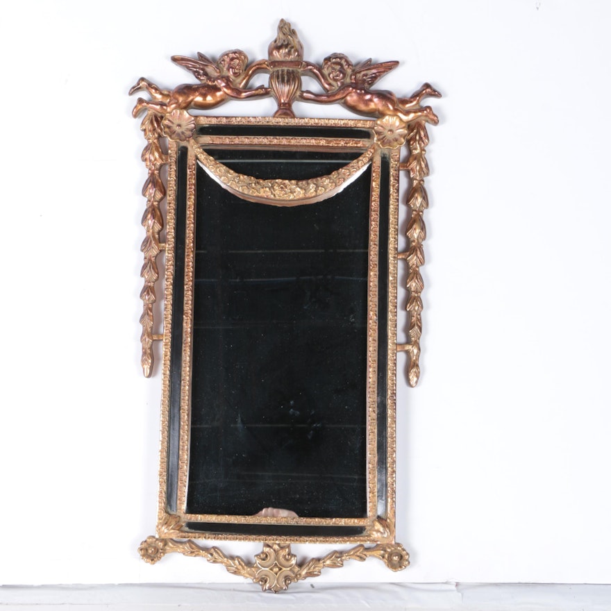 Ornate Gold Tone Wall Mirror