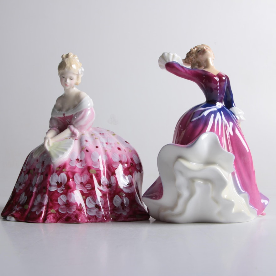 Royal Doulton "Victoria" and "Melissa" Porcelain Figurines