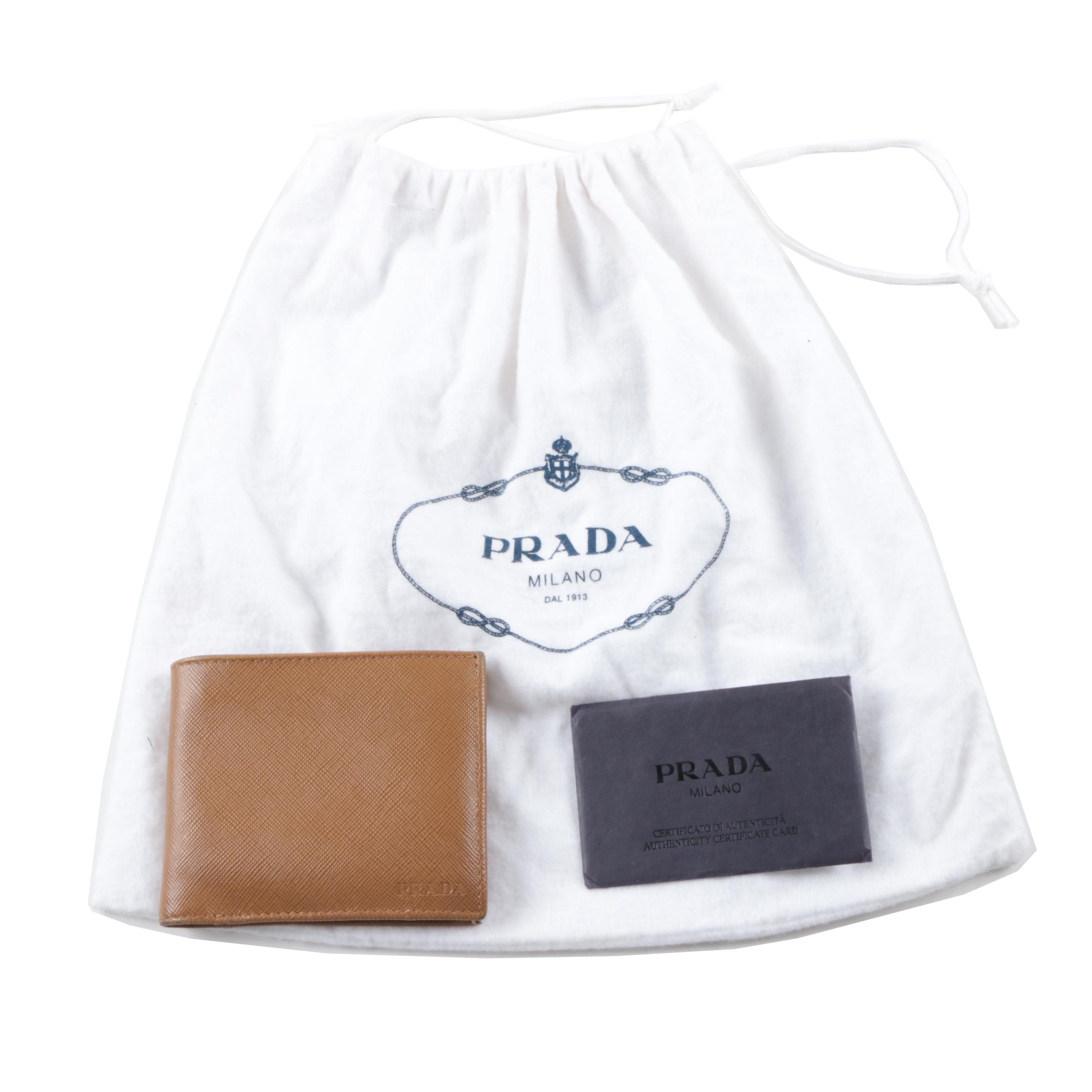 Prada Saffiano Leather Billfold Wallet