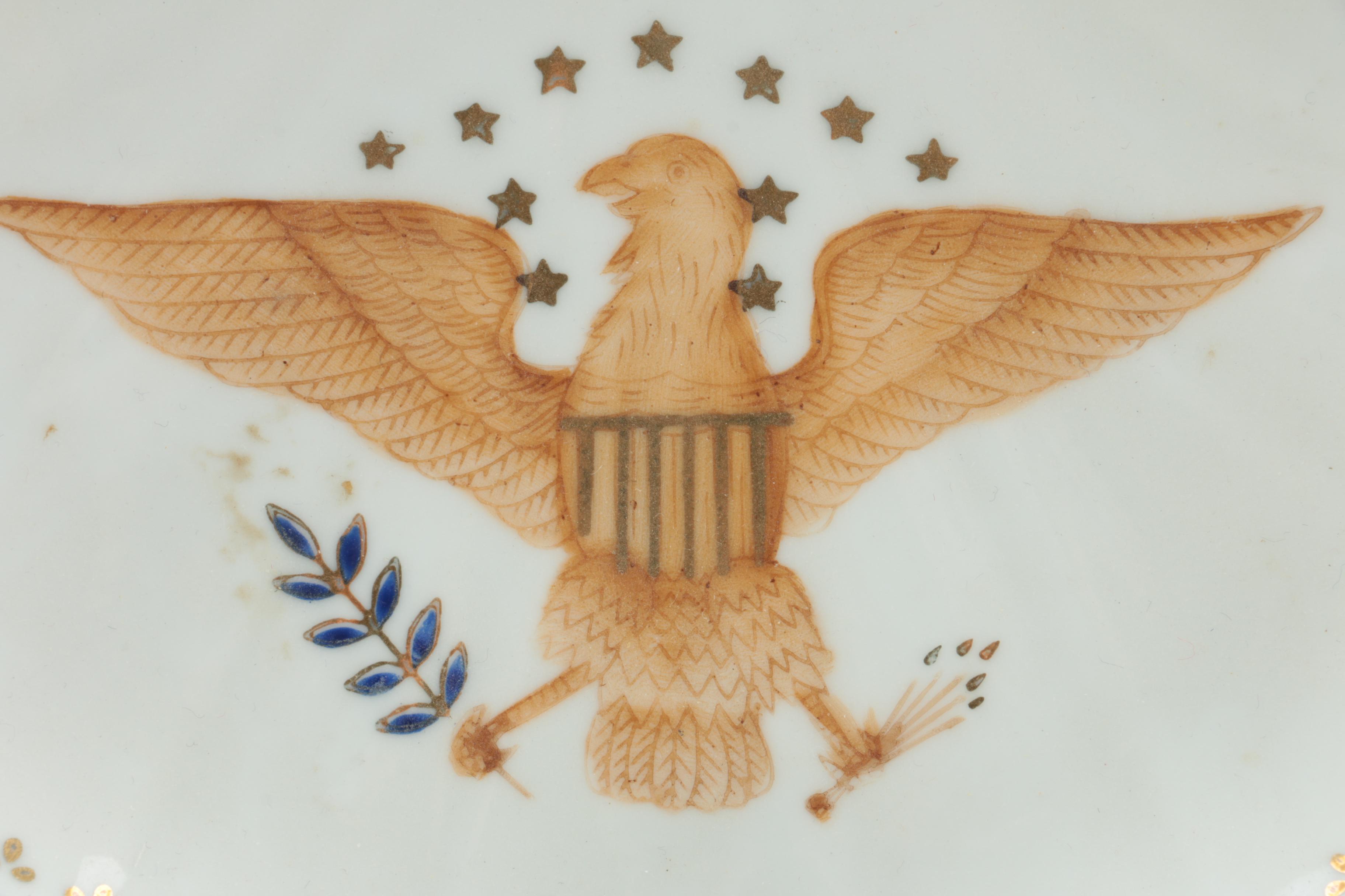 Pair of American Eagle Serving Bowls with US Marine Corps Tankard