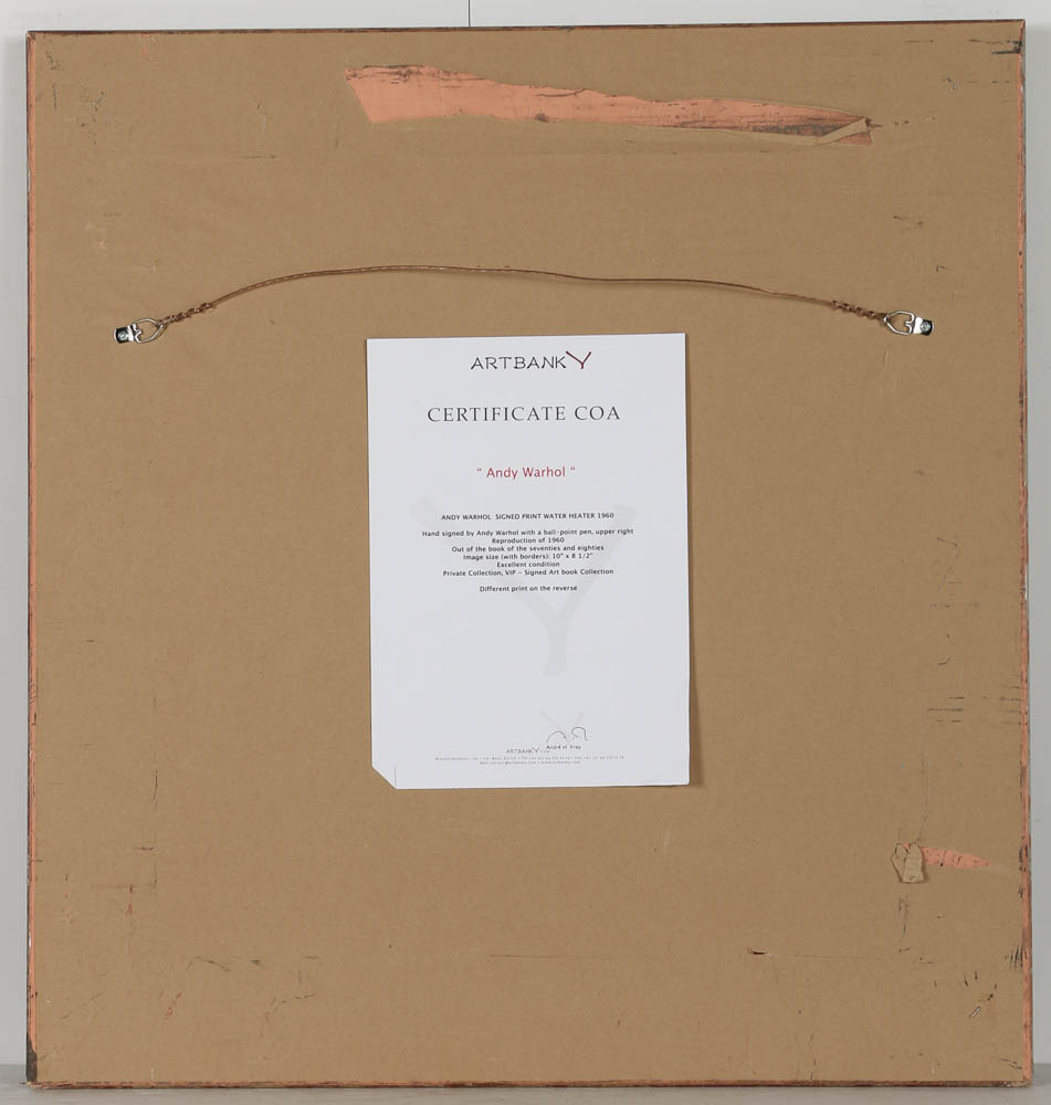 Offset Lithograph Print After Andy Warhol "Water Heater"