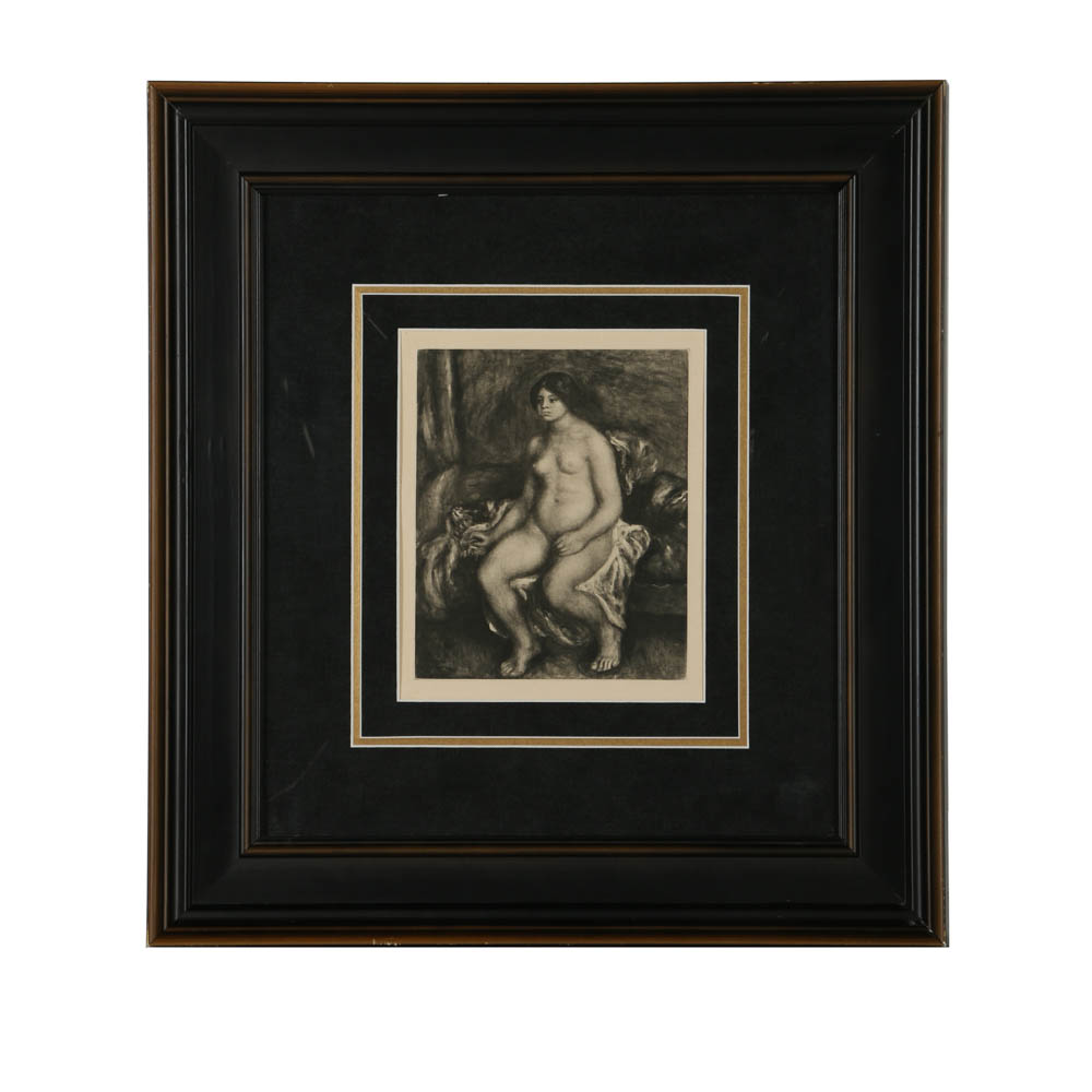 Reproduction Héliogravure After Renior "Femme Nue Assise"