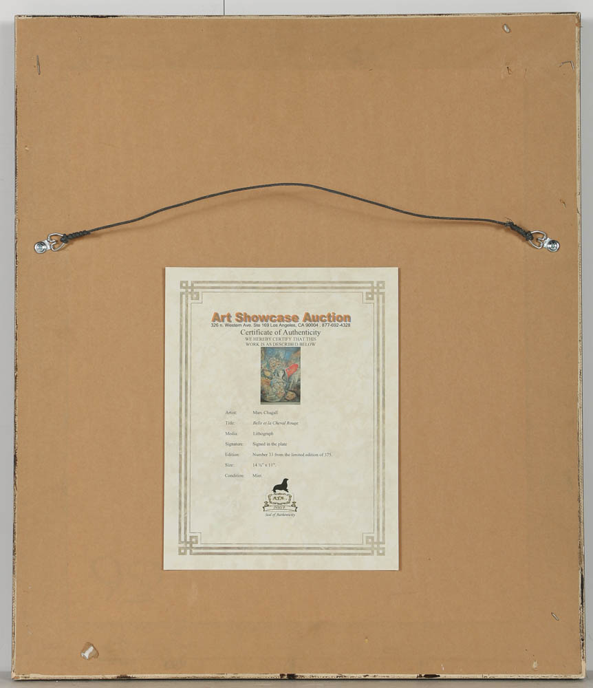 Giclée After Marc Chagall "Bella Facsimile"