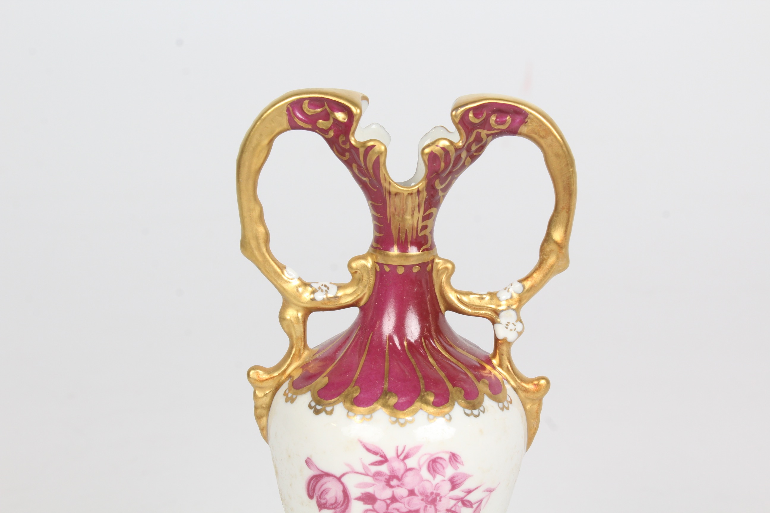 Pair Royal Dux Porcelain Vase