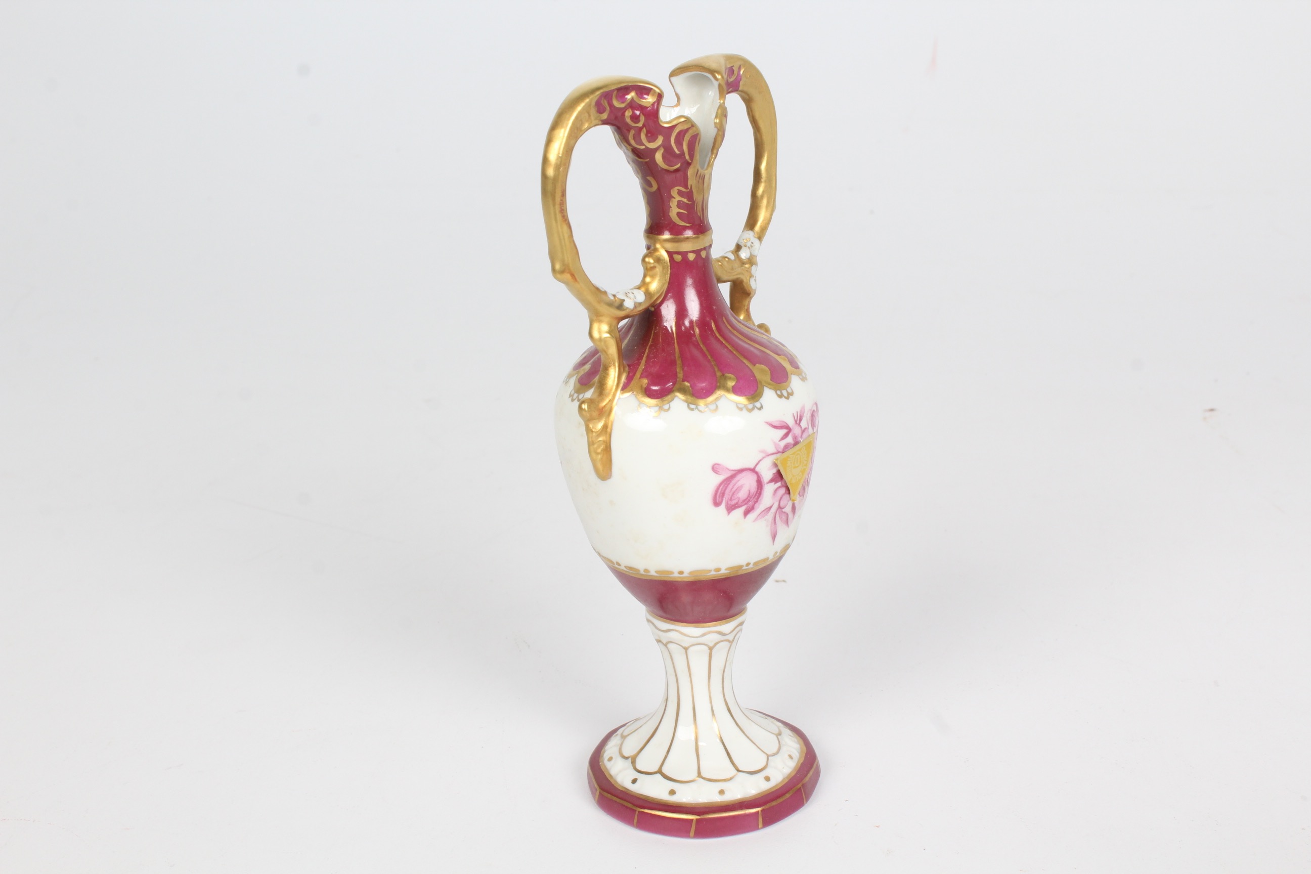 Pair Royal Dux Porcelain Vase