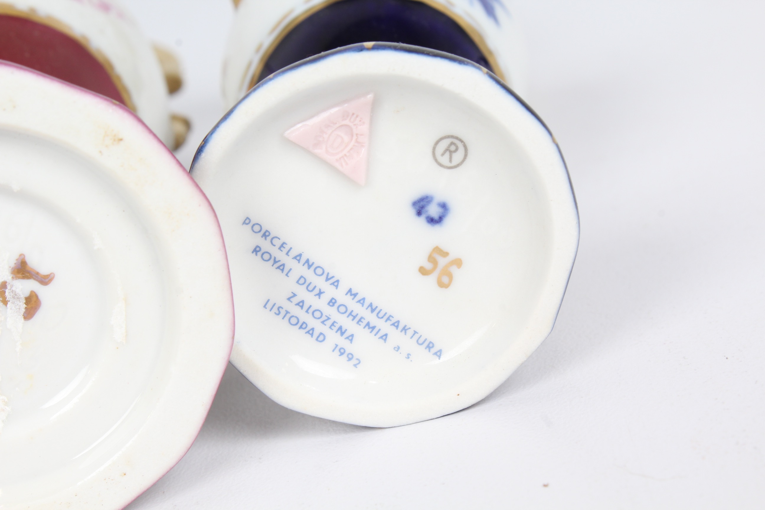 Pair Royal Dux Porcelain Vase