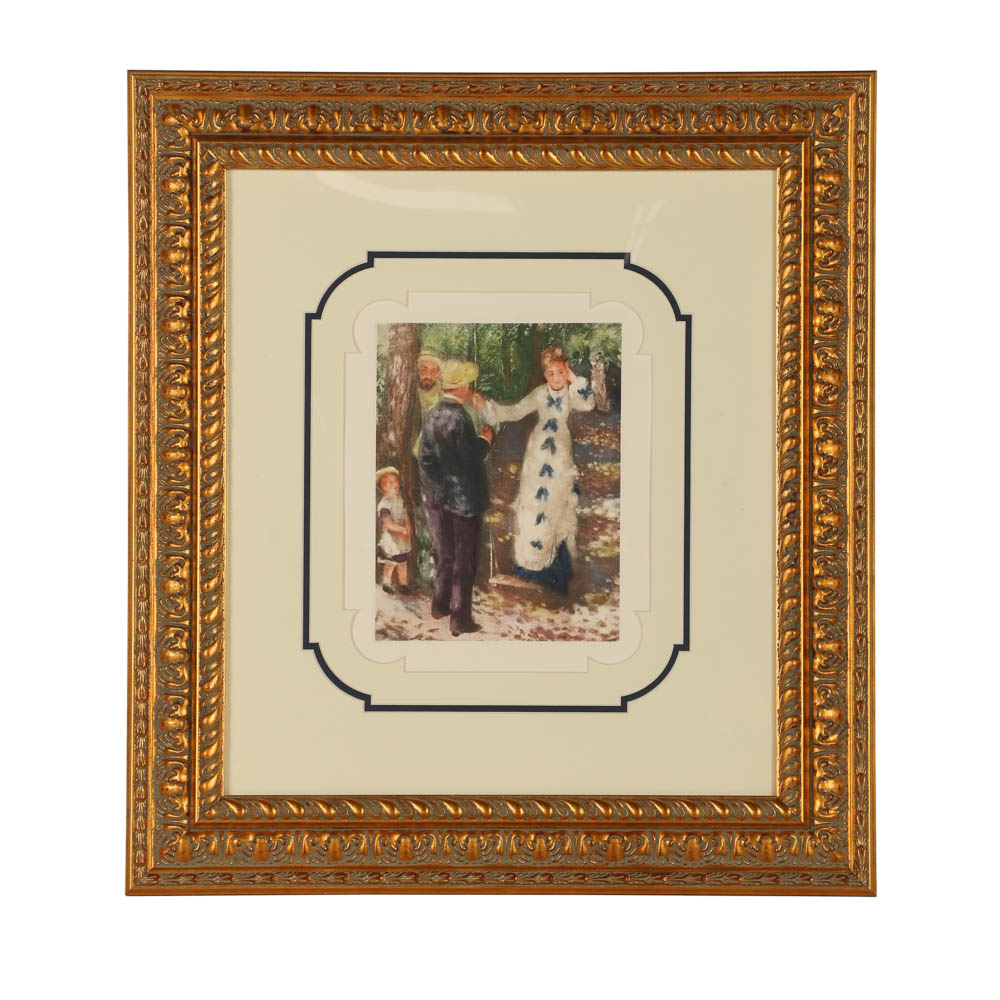 Photogravure Print After Pierre Auguste Renoir "The Swing"