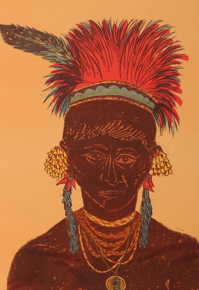 Antonio Frasconi Woodblock Print "Sauk Chief"