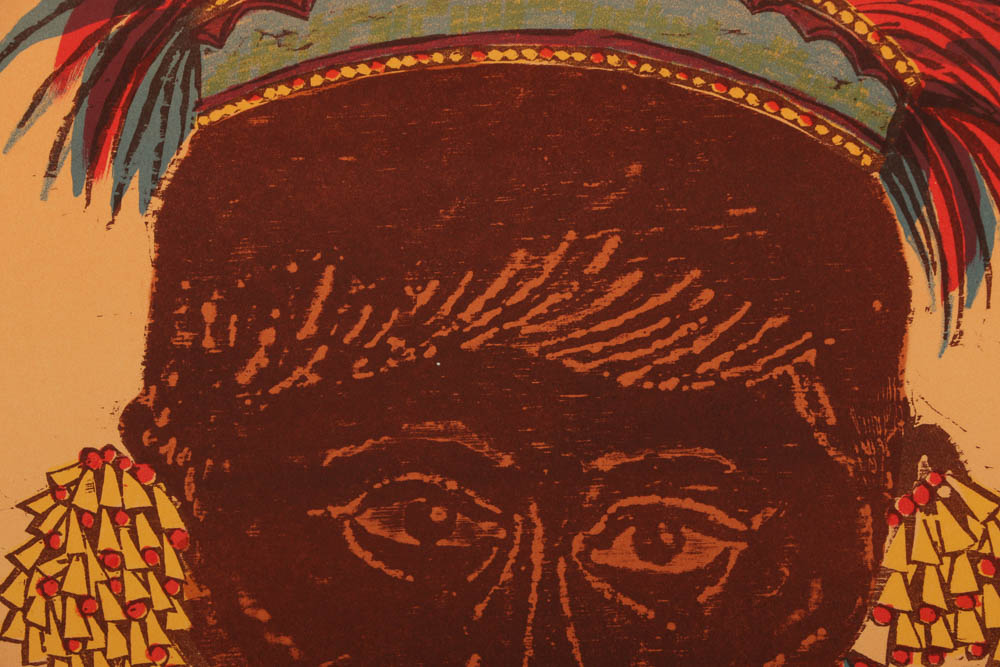 Antonio Frasconi Woodblock Print "Sauk Chief"