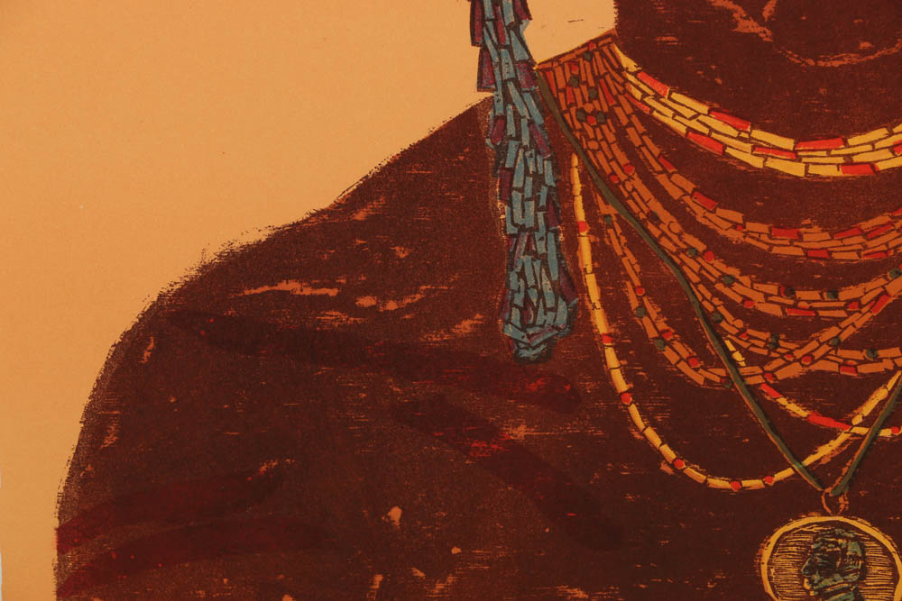 Antonio Frasconi Woodblock Print "Sauk Chief"