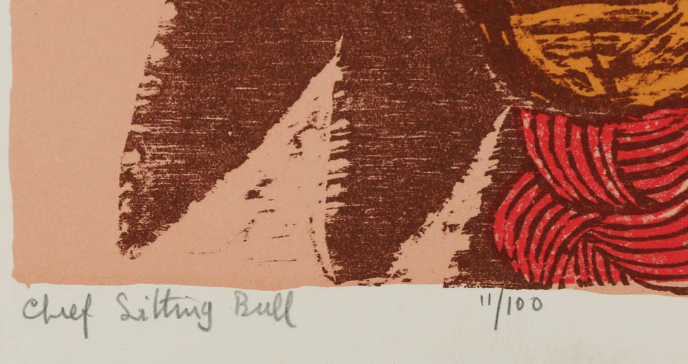 Antonio Frasconi Woodblock Print "Chief Sitting Bull"