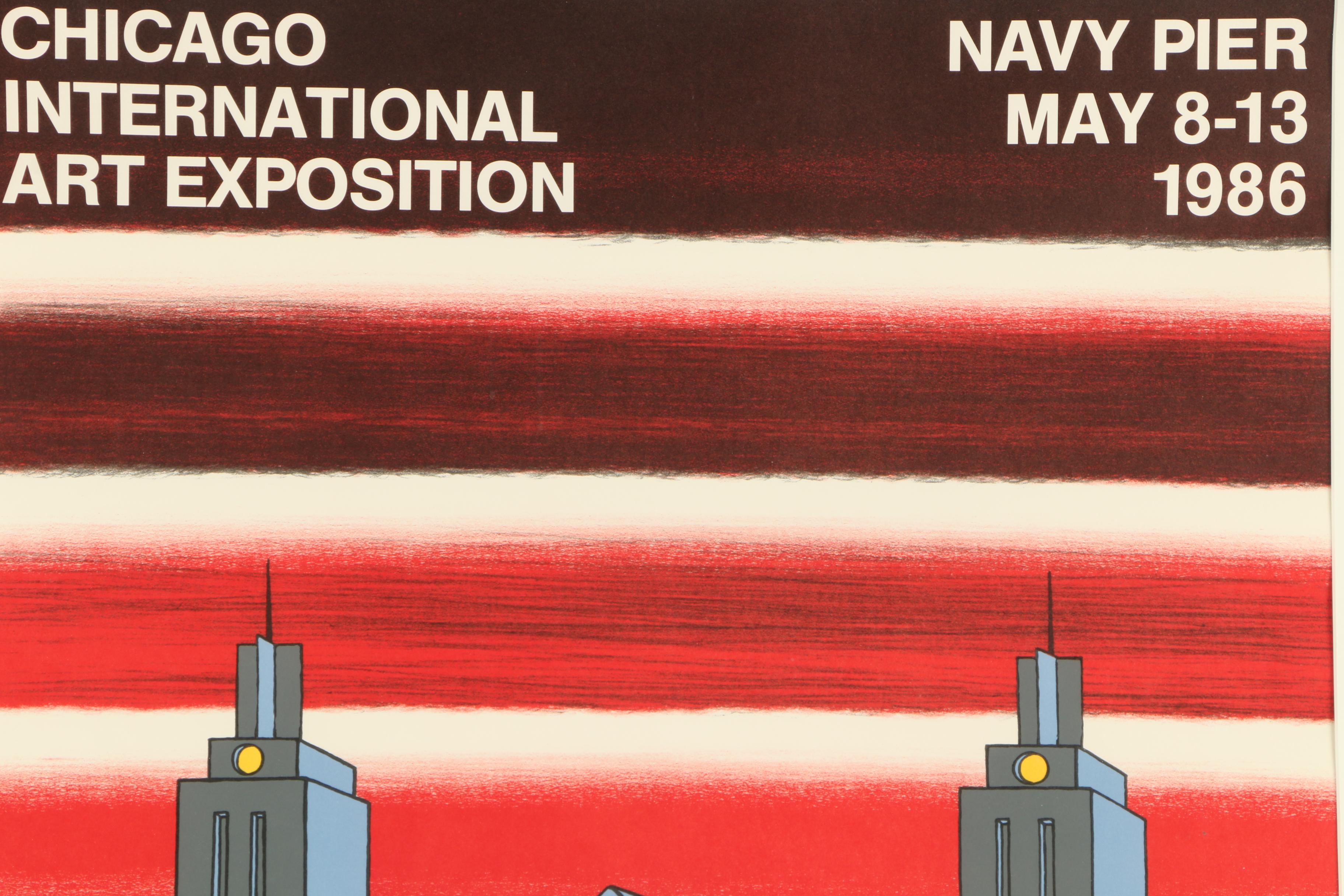 Roger Brown Collotype Poster "Chicago International Art Exposition"