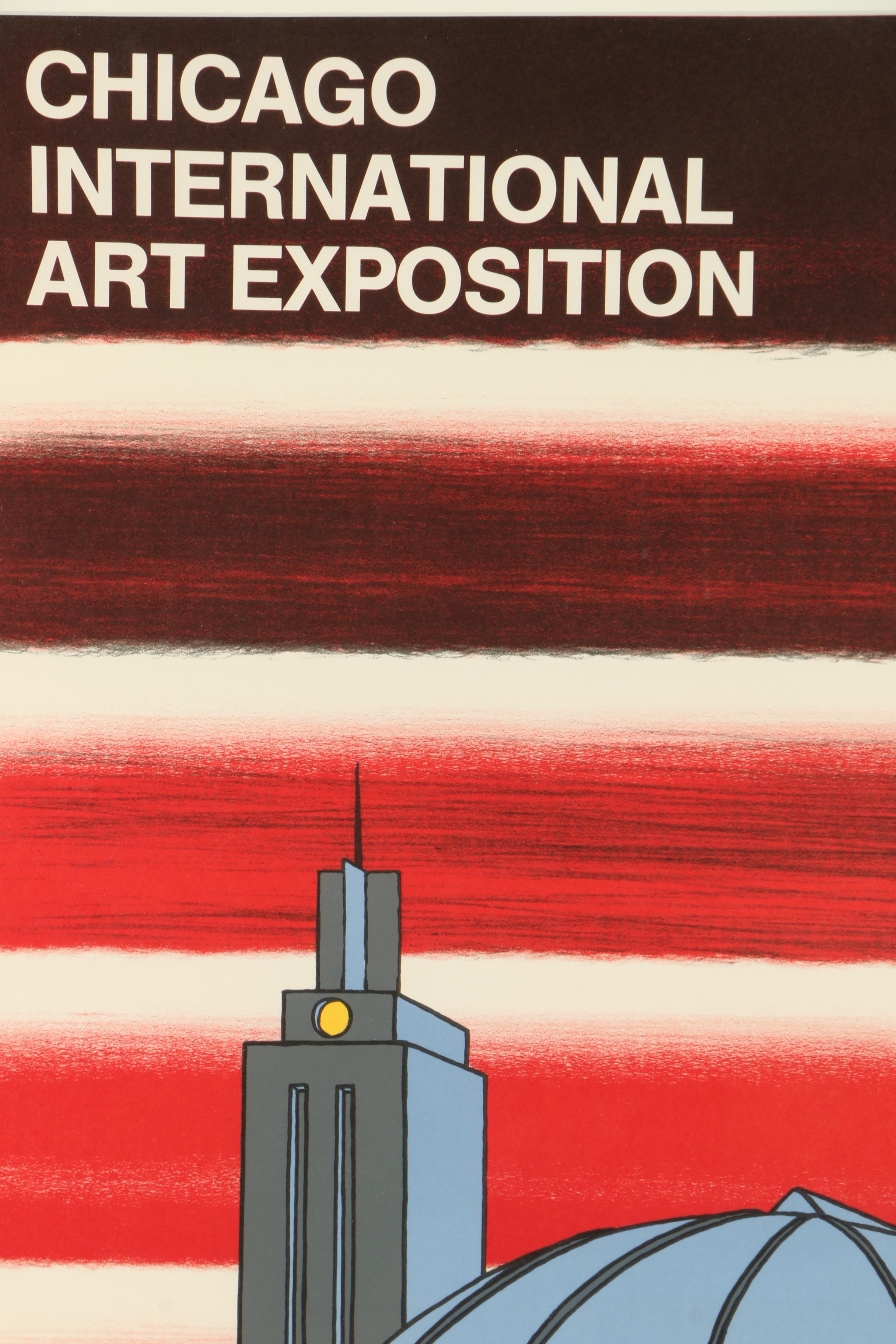 Roger Brown Collotype Poster "Chicago International Art Exposition"