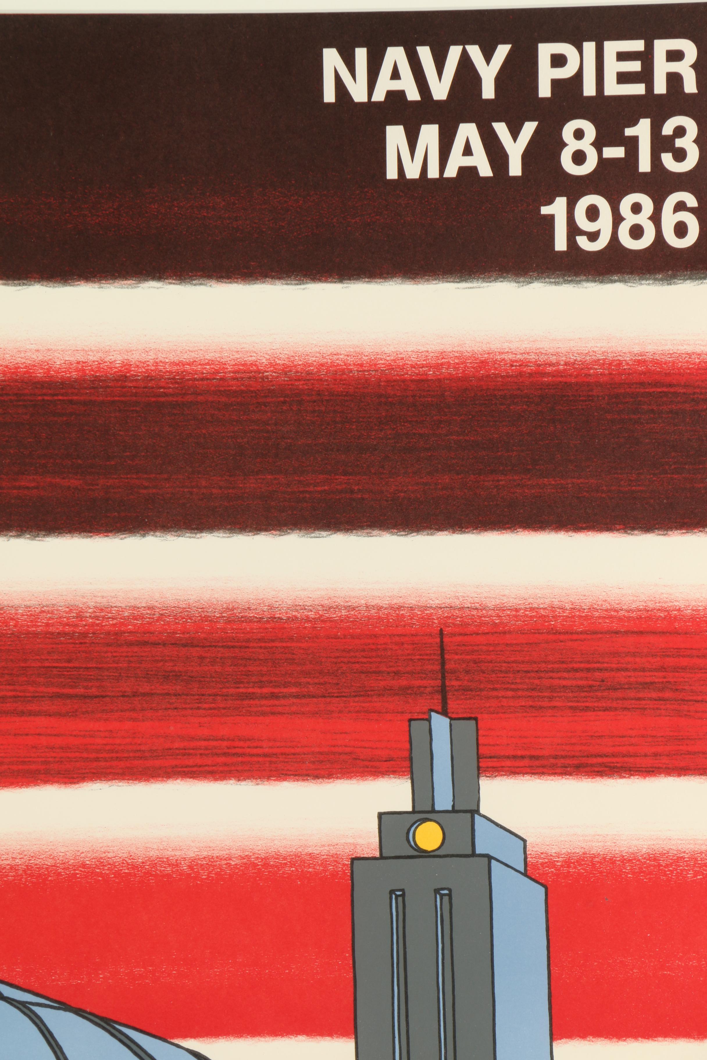 Roger Brown Collotype Poster "Chicago International Art Exposition"