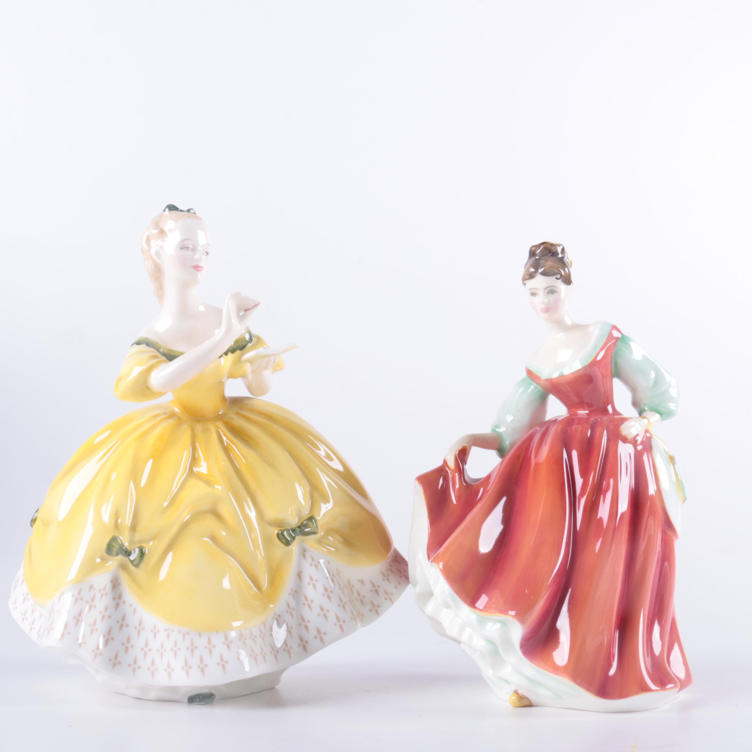 Royal Doulton "Fair Lady (Red)" and "The Last Waltz" Bone China Figurines