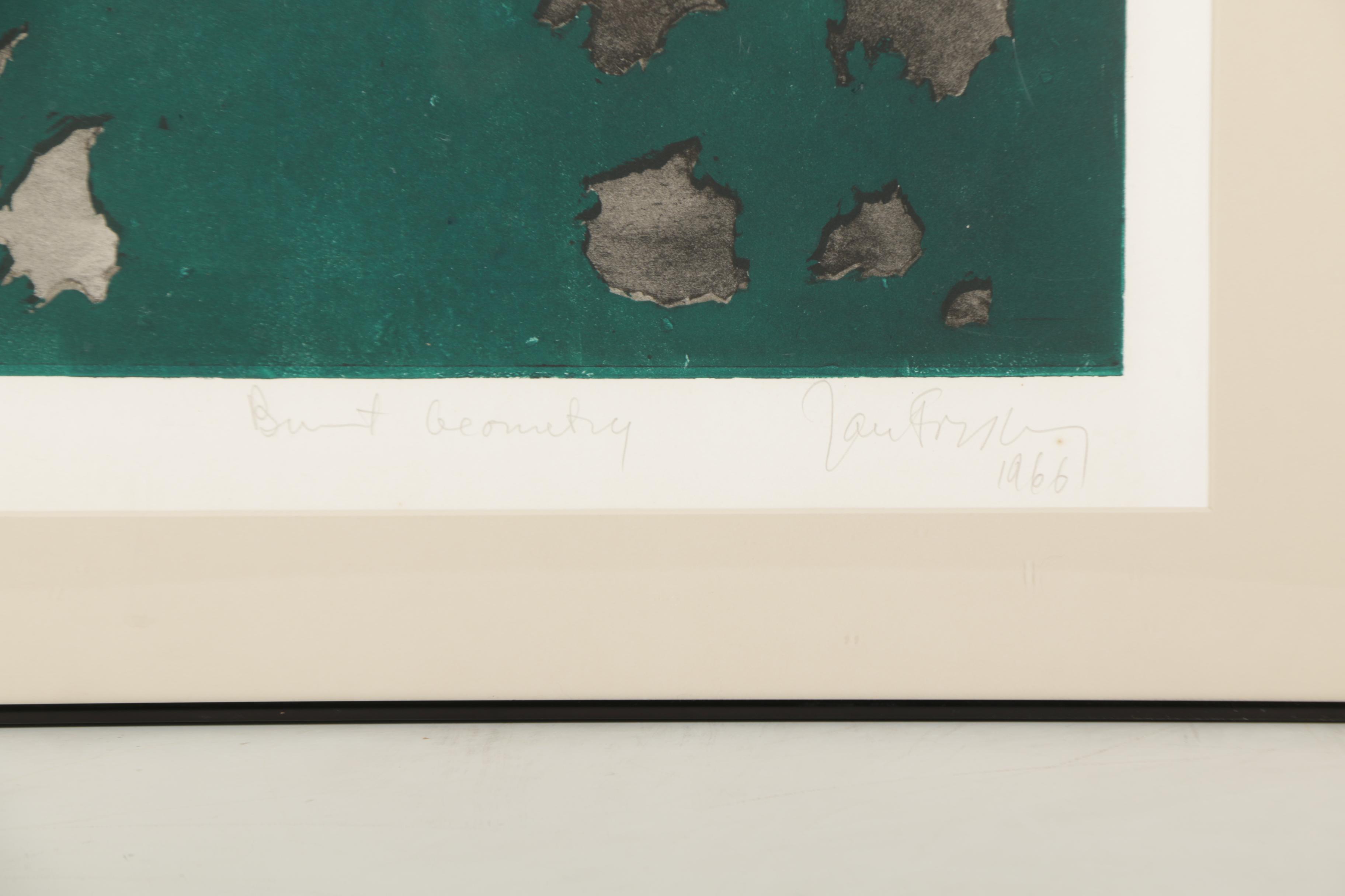 Jan Forsberg Intaglio Print "Burnt Geometry"