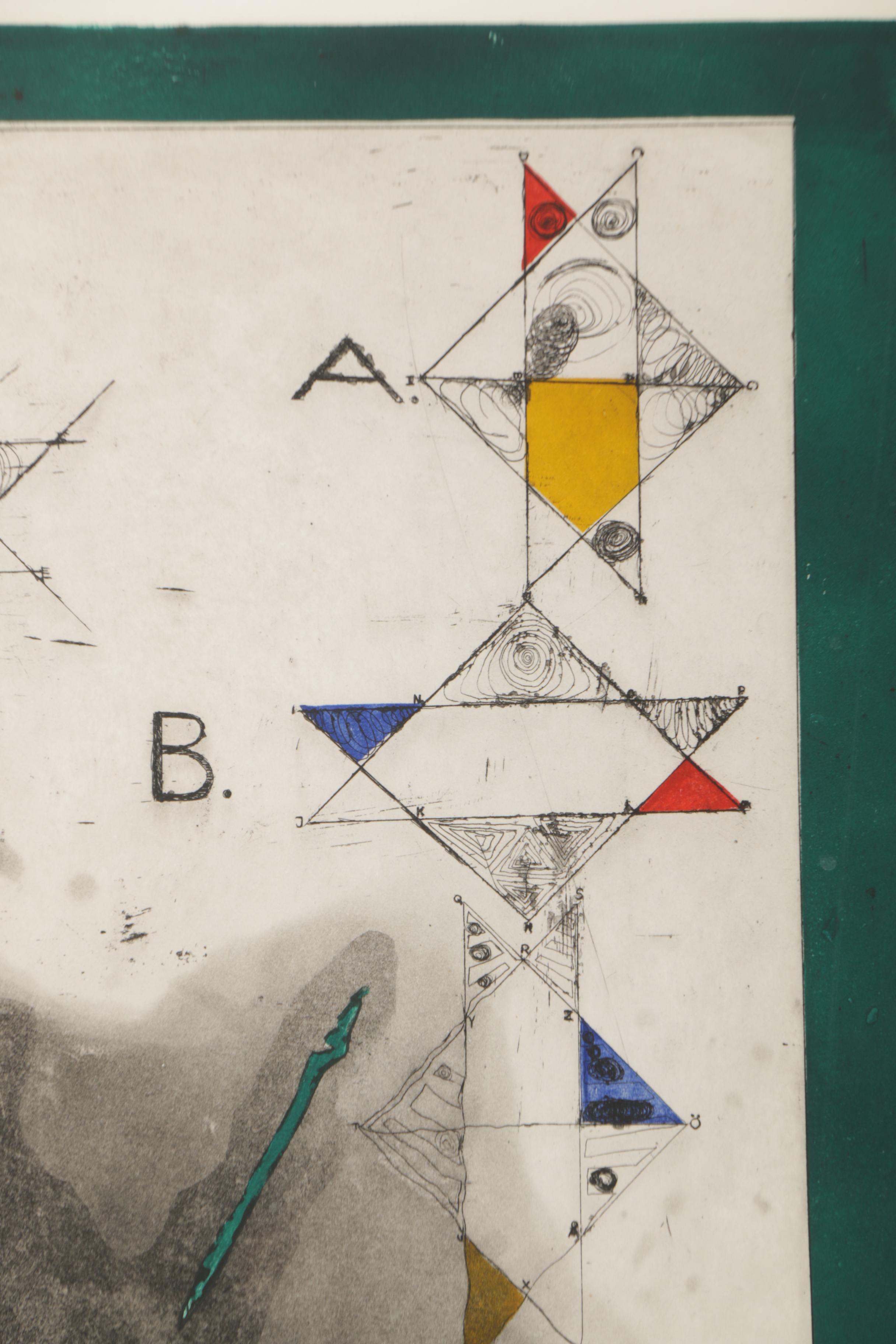 Jan Forsberg Intaglio Print "Burnt Geometry"