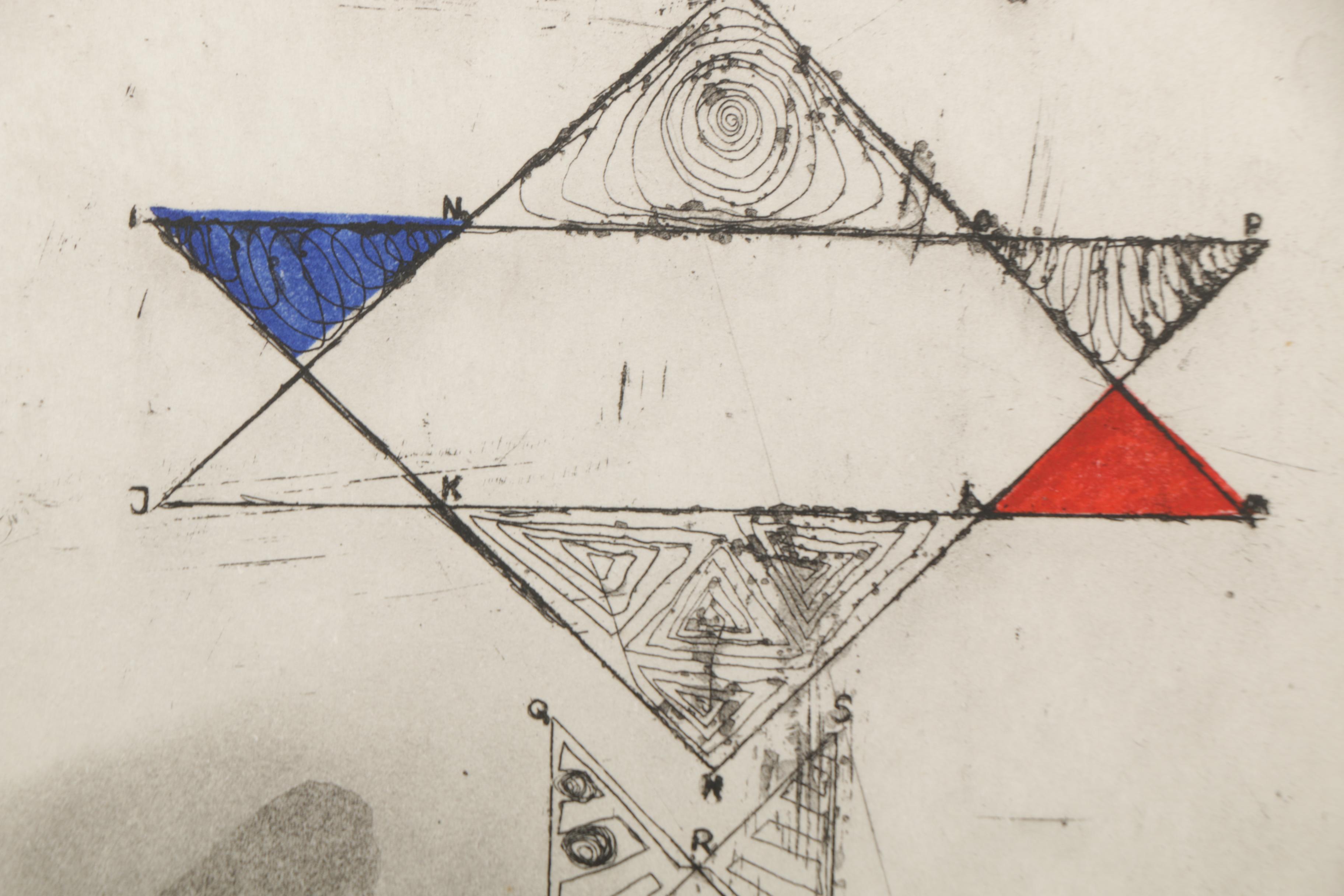 Jan Forsberg Intaglio Print "Burnt Geometry"