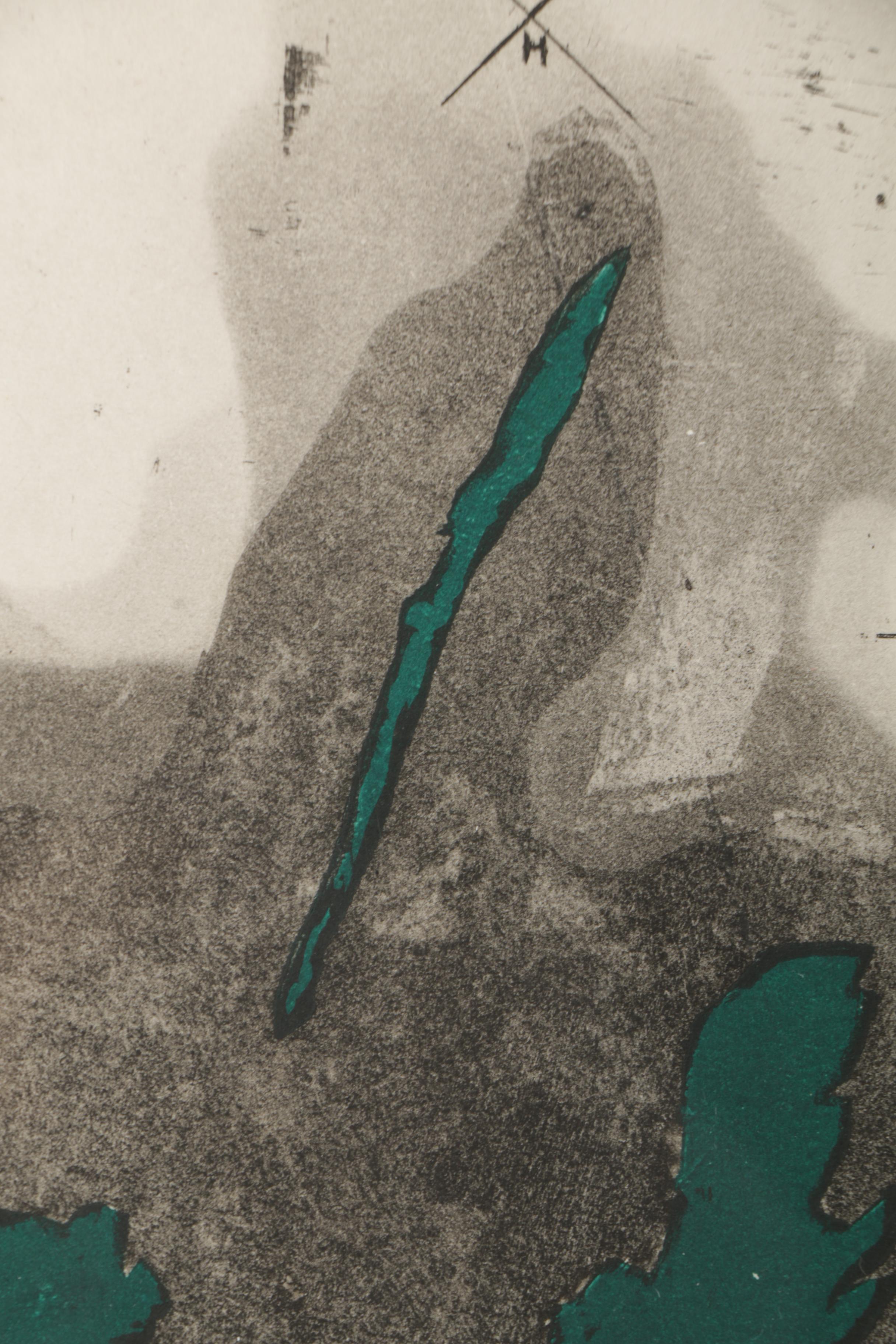 Jan Forsberg Intaglio Print "Burnt Geometry"